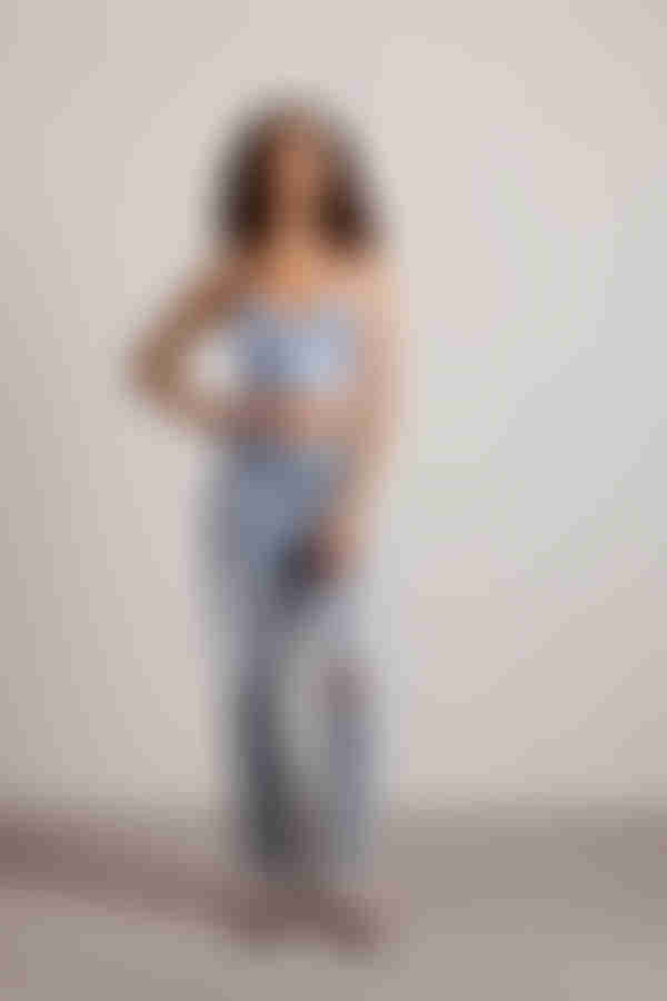 Ease In Crop Top - Sky Blue