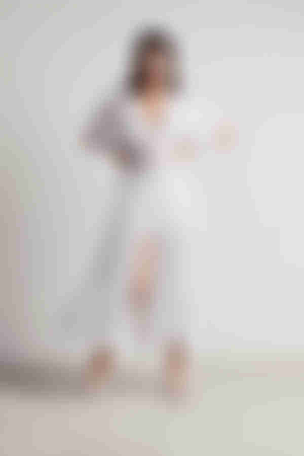 Morning Song Lace Knotted Maxi Cover Up - White