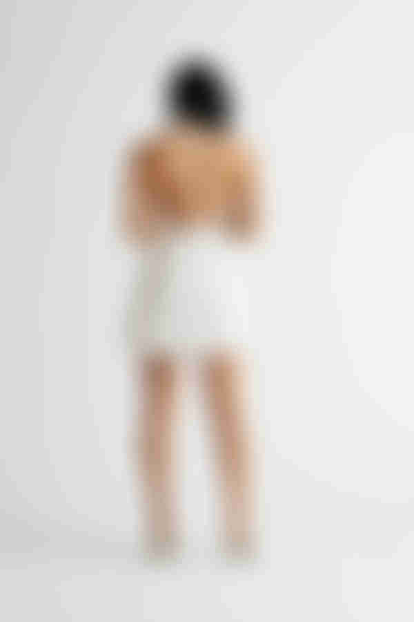 Sadie White Halter Skater Mini Dress