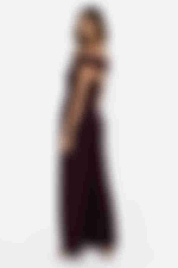 No Tears Left To Cry Open Back Jumpsuit - Wine