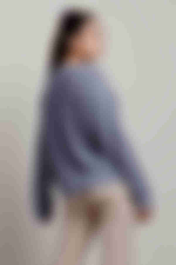 Play No Games Sweater Cardigan - Blue