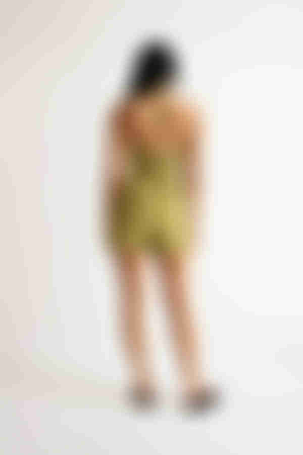 Jeanine Halter Romper - Green