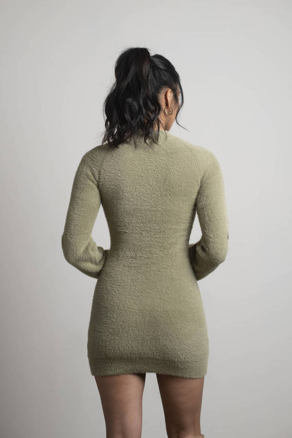 Mock Neck Sweater Mini Dress