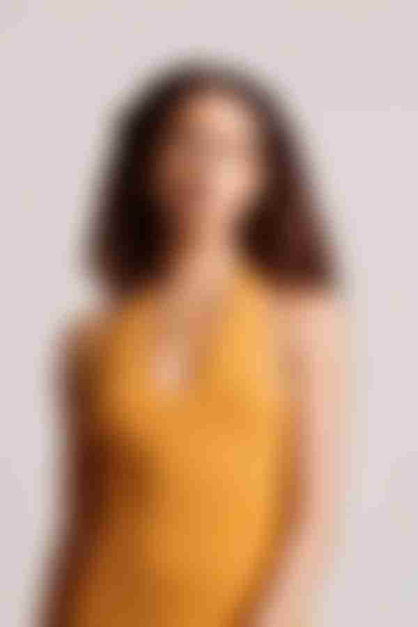 Aylah Halter Ribbed Knit Bodycon Mini Dress - Blue