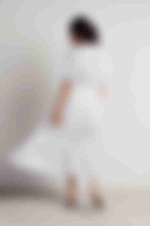 Morning Song Lace Knotted Maxi Cover Up - White