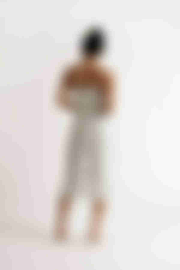 Azalia Floral Slit Midi Dress - White Multi