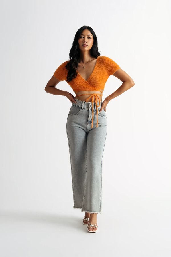 Center Stage Crop Top - Orange