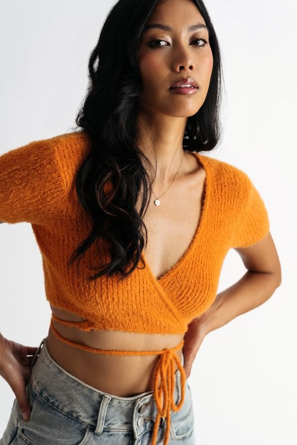 Center Stage Crop Top - Orange