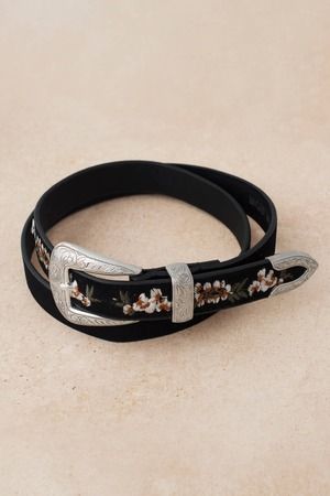 Blue Skies Floral Embroidered Belt main image 1