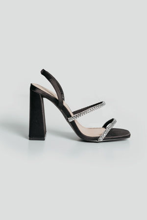 Amazon.com | FSJ Women Studded Pointed Toe Transparent Pumps High Heels  Shoes with Cute Bowknot Size 4 Black | Pumps