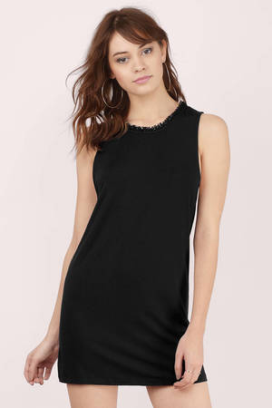 ワンピース LOOKAST [Exclusive] SHU SLEEVELESS MINI DRESS / SHU SLEEVELE Shushu/Tong Black Puffy Sleeveless Mini Dress - Fabric of