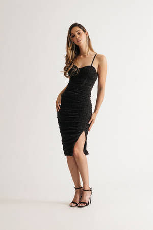 Janet Ruched Mini Dress - Black | Fashion Nova, Dresses | Fashion Nova