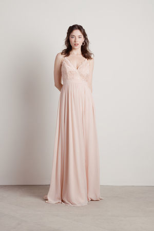Abigail Sequin Bardot Prom Dress Pink