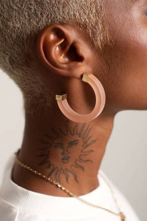 Sevi Blush Hoop Earrings