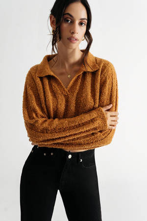 Zara Women's Contrast Chenille Sweater