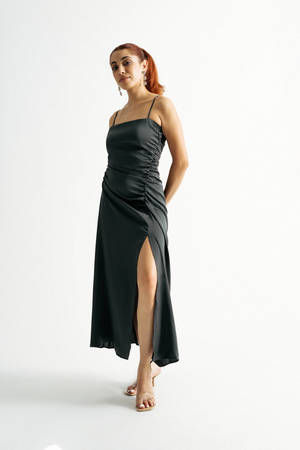Gema Sienna Satin Midi Dress – Moreno's Wear