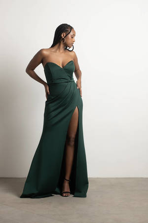 Moments Like This Double Slit Maxi Dress - Green - $35