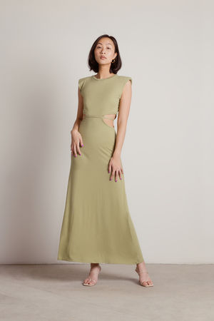 Tie-Front Cutout Maxi Dress