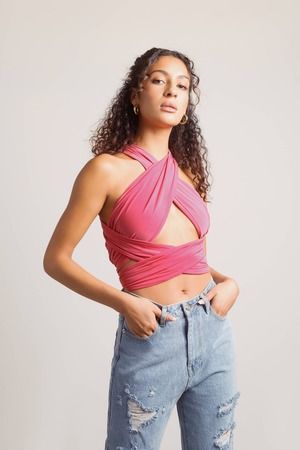 Favourite Feeling Baby Pink Cut Out Crop Top - 8