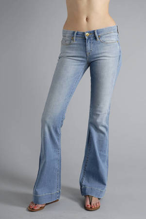 Blue Blank NYC Jeans - Light Faded Jeans - Blue Flare Jeans