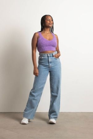 ☆ ☆ Here Lavender Fashion Overfit Crop Tee J221 Pink & Purple Shimmering Scales Print Crop Tee For Women