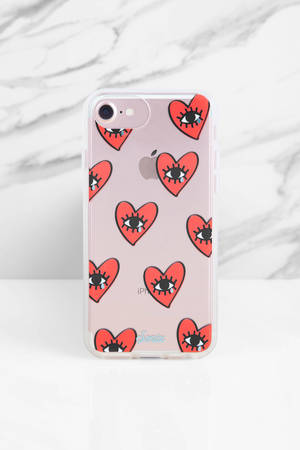 Red Heart iPhone Case - Clear Case for iPhone 6/7/Plus - Cry Baby Print ...