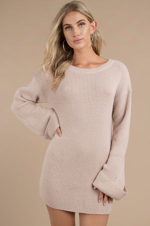 Tobi Winter Romance Blush Oversized Sweater Dress