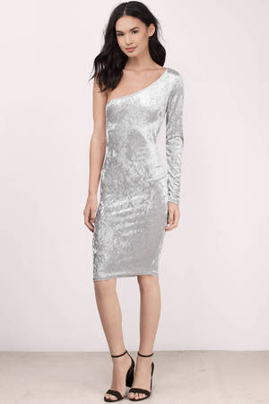 ＭＭ6 Silver mirrored one-shoulder dress petal-and-pup-usa-dresses-kleo