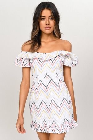 By Anthropologie Ruffle Off-The-Shoulder Gauze Dress