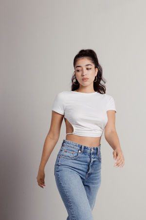 All I Want Is You Button Back Cami Crop Top - Beige