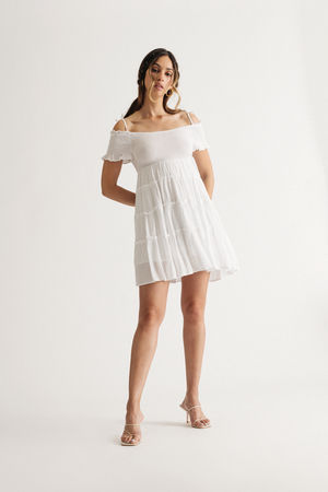White Short Sleeve Dresses for Women | Tobi