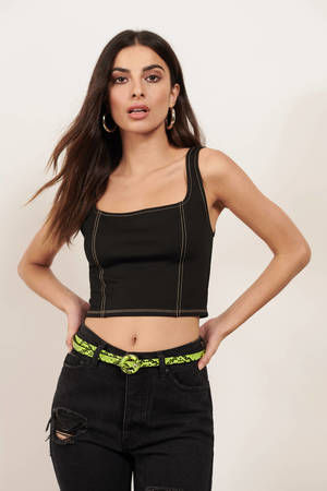 Tobi Marjorie Thin Strap Crop Top