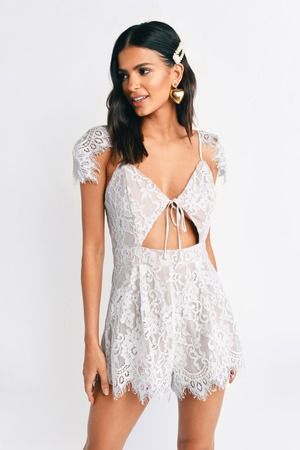 Lace romper pants hotsell