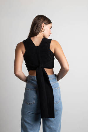 Multi Way Wrap Sweater - Black