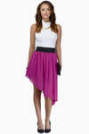Tia Asymmetrical Skirt - Berry