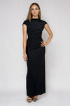 Calm Confidence Open Back Bodycon Maxi Dress - Black