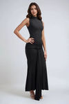 Confident Charm Sculpted Bodycon Maxi Dress - Black