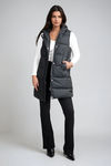 Cozy Trek Hooded Puffer Vest - Black