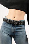 Danielle Black Double Buckled Belt