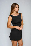 Deja Vu Satin Bodycon Mini Dress - Black