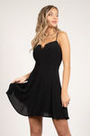 Feel Lucky Black Skater Dress