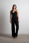 Full Of Attitude Black Cross Back Sleeveless Jumpsuit