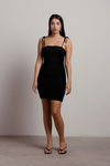 Kuma Black Lurex Shirred Bodycon Mini Dress