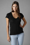 black Relaxed Casual T-Shirt