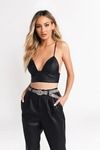Truth or Dare Black Cropped Tank Top