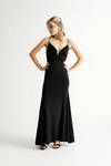 Want To Be Me Black V-Wire Bodycon Maxi Dress