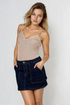 All Day Chic Denim Mini Skirt - Blue