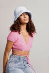 Psyche Blue Pink Tie-Dye Fluffy Bucket Hat