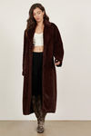 Coco Brown Long Faux Fur Coat