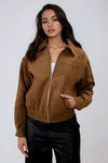 Prime Layer Faux Suede Jacket - Camel